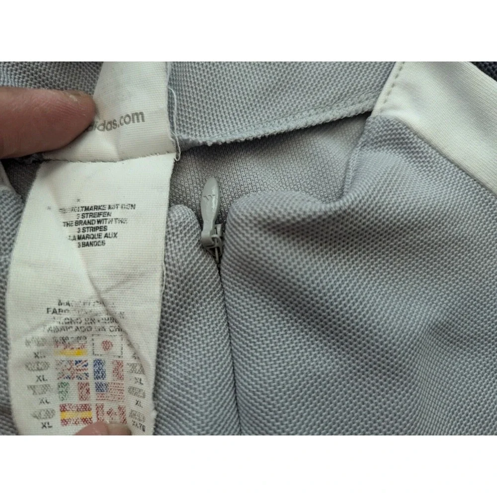 Adidas Cycling Jersey Mens Extra Large Gray Long Sleeve 1/2‎ Zip Biking